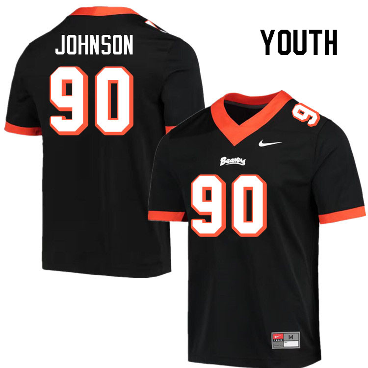 Youth #90 Jojo Johnson Oregon State Beavers College Football Jerseys Stitched-Throwback